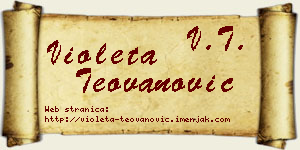 Violeta Teovanović vizit kartica